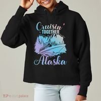Cruisin' Together Alaska Alaskan Wilderness Great Gift Ladies Heavyweight Boxy Pullover Hoodie thumb 0