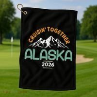 Cruisin Together Alaska 2026 Golf Towel thumb 1