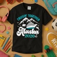 Cruisin Together Alaska 2026 Vacation Kids T-Shirt thumb 3