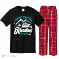 Cruisin Together Alaska 2026 Vacation Kids Plaid Pajama Set thumb 0