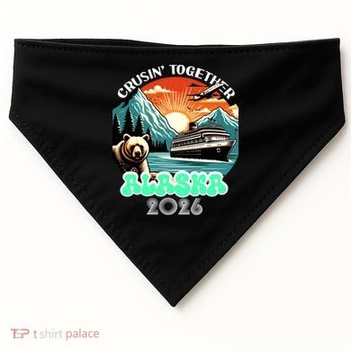 Crusin Together Alaska 2026 Vacation USA-Made Doggie Bandana