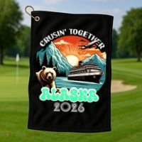 Crusin Together Alaska 2026 Vacation Golf Towel thumb 1
