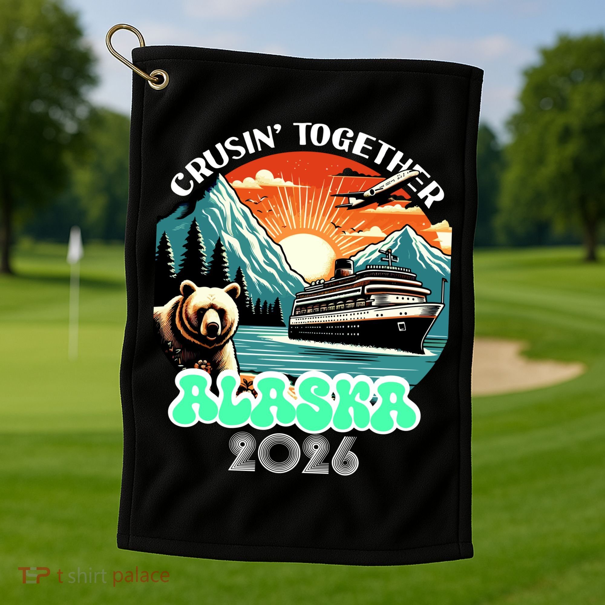 Crusin Together Alaska 2026 Vacation Golf Towel