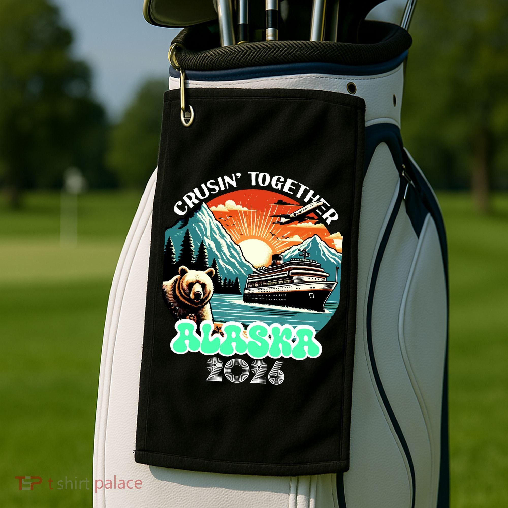 Crusin Together Alaska 2026 Vacation Golf Towel