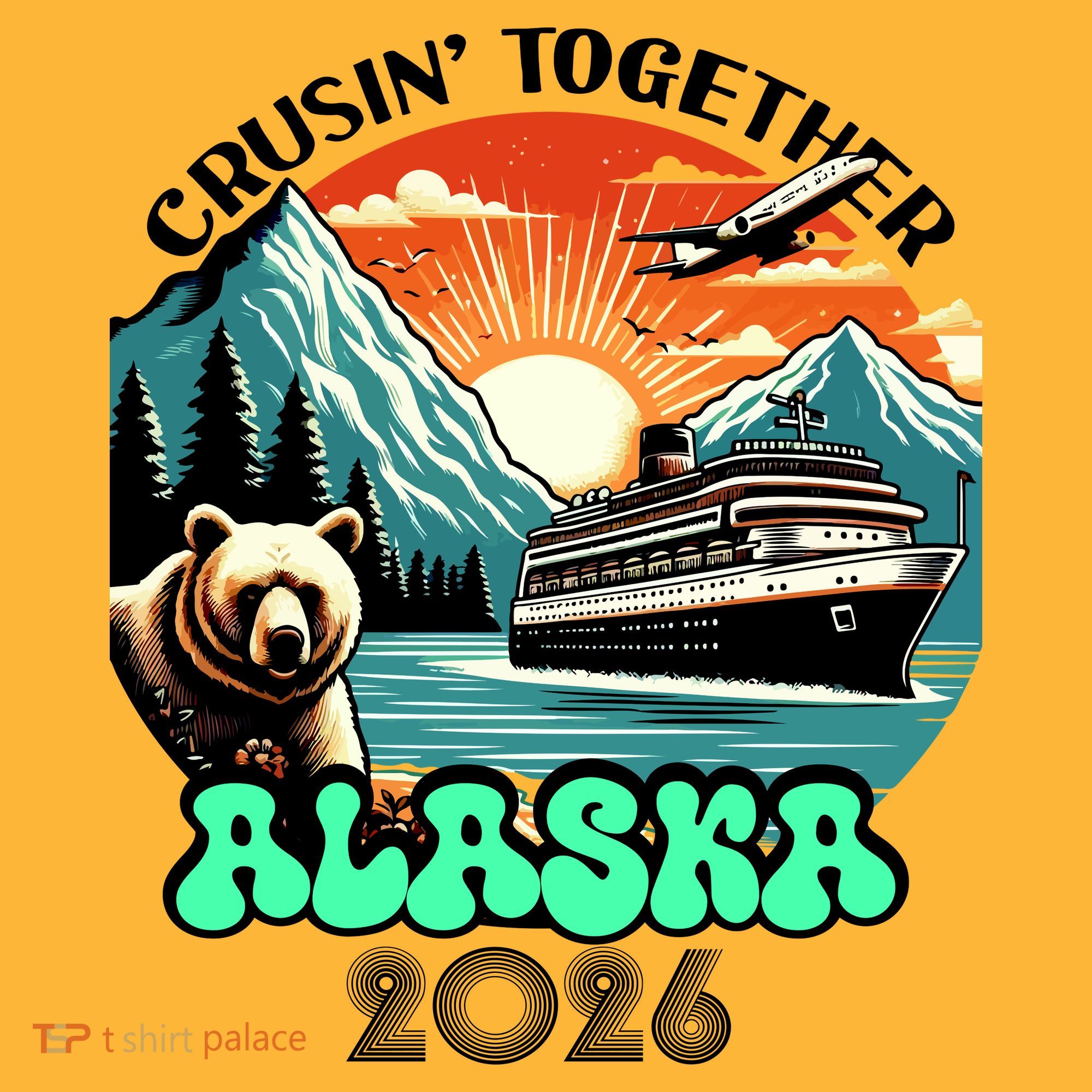 Crusin Together Alaska 2026 Vacation Baby Bodysuit