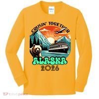 Crusin Together Alaska 2026 Vacation Kids Long Sleeve Shirt thumb 0