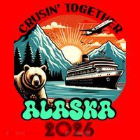 Crusin Together Alaska 2026 Vacation Santa Hat thumb 1