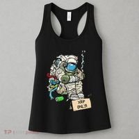 Cryptocurrency Talk - Astronaut Hodler Begging For XRP Women's Tank Top thumb 3