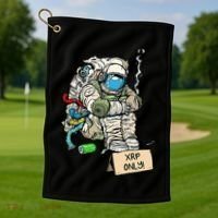 Cryptocurrency Talk - Astronaut Hodler Begging For XRP Golf Towel thumb 1