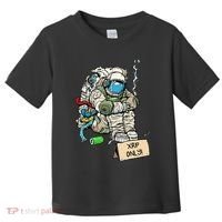 Cryptocurrency Talk - Astronaut Hodler Begging For XRP Toddler T-Shirt thumb 0