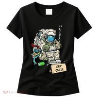 Cryptocurrency Talk - Astronaut Hodler Begging For XRP Women's T-Shirt thumb 0