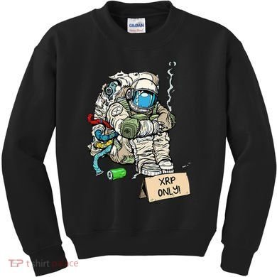 Cryptocurrency Talk - Astronaut Hodler Begging For XRP Kids Sweatshirt