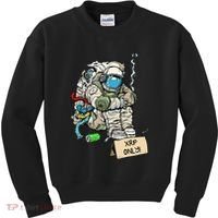 Cryptocurrency Talk - Astronaut Hodler Begging For XRP Kids Sweatshirt thumb 0