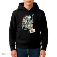Cryptocurrency Talk - Astronaut Hodler Begging For XRP Kids Hoodie thumb 4