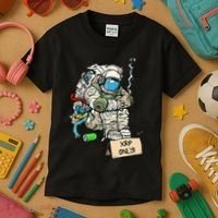 Cryptocurrency Talk - Astronaut Hodler Begging For XRP Kids T-Shirt thumb 3