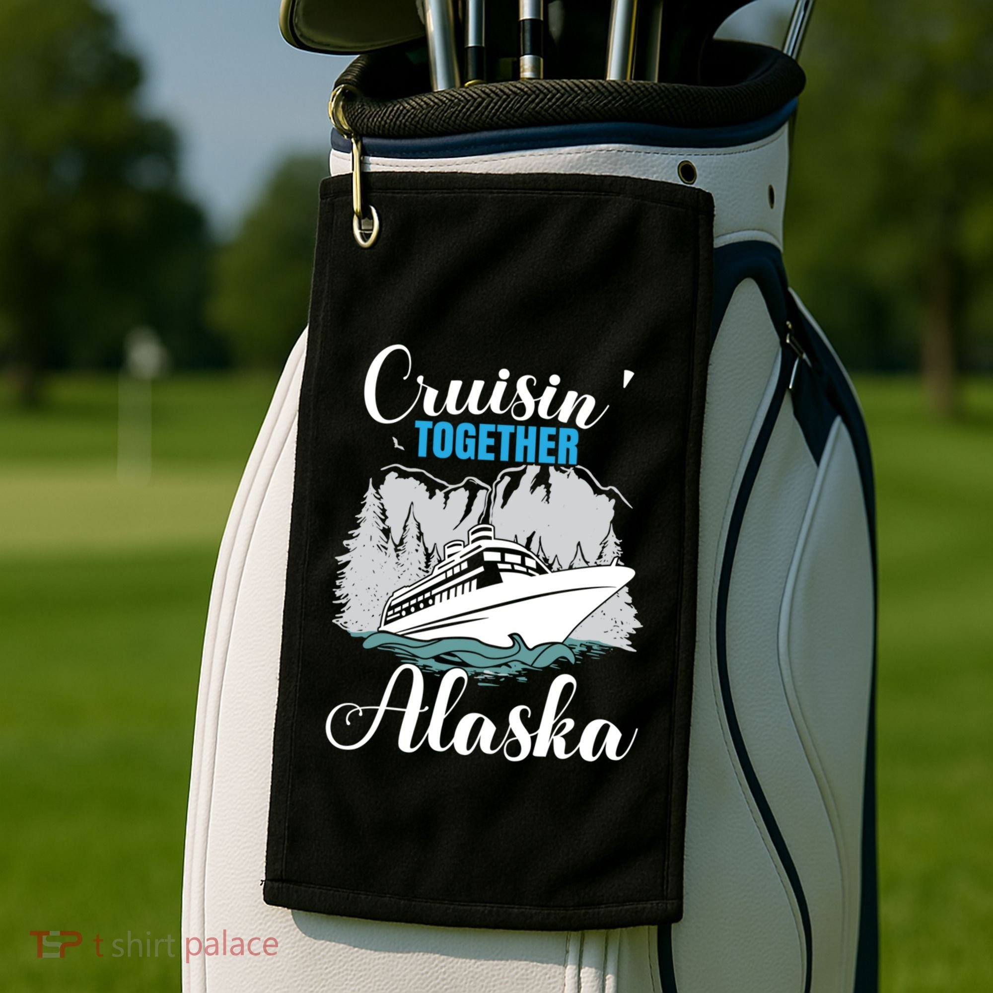 Cruisin' Together Alaska Alaskan Wilderness Gift Golf Towel