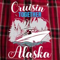 Cruisin' Together Alaska Alaskan Wilderness Gift Women's Flannel Plaid Pajama Pants thumb 2