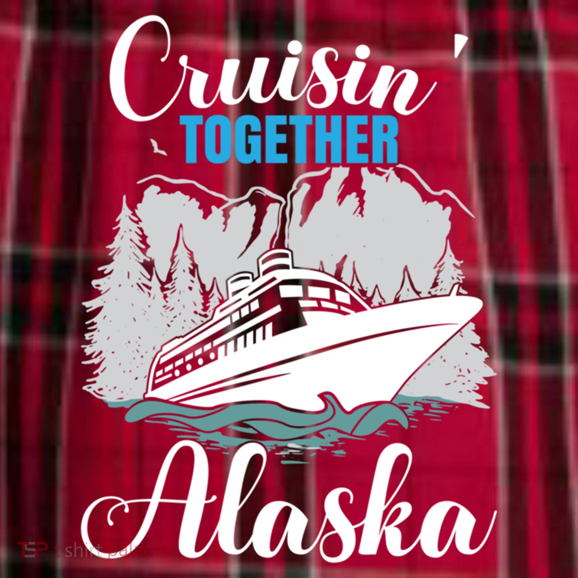 Cruisin' Together Alaska Alaskan Wilderness Gift Women's Flannel Plaid Pajama Pants