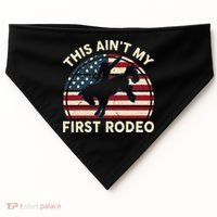 Cowboy This Aint My First Rodeo Wo Horse Riding USA-Made Doggie Bandana thumb 0