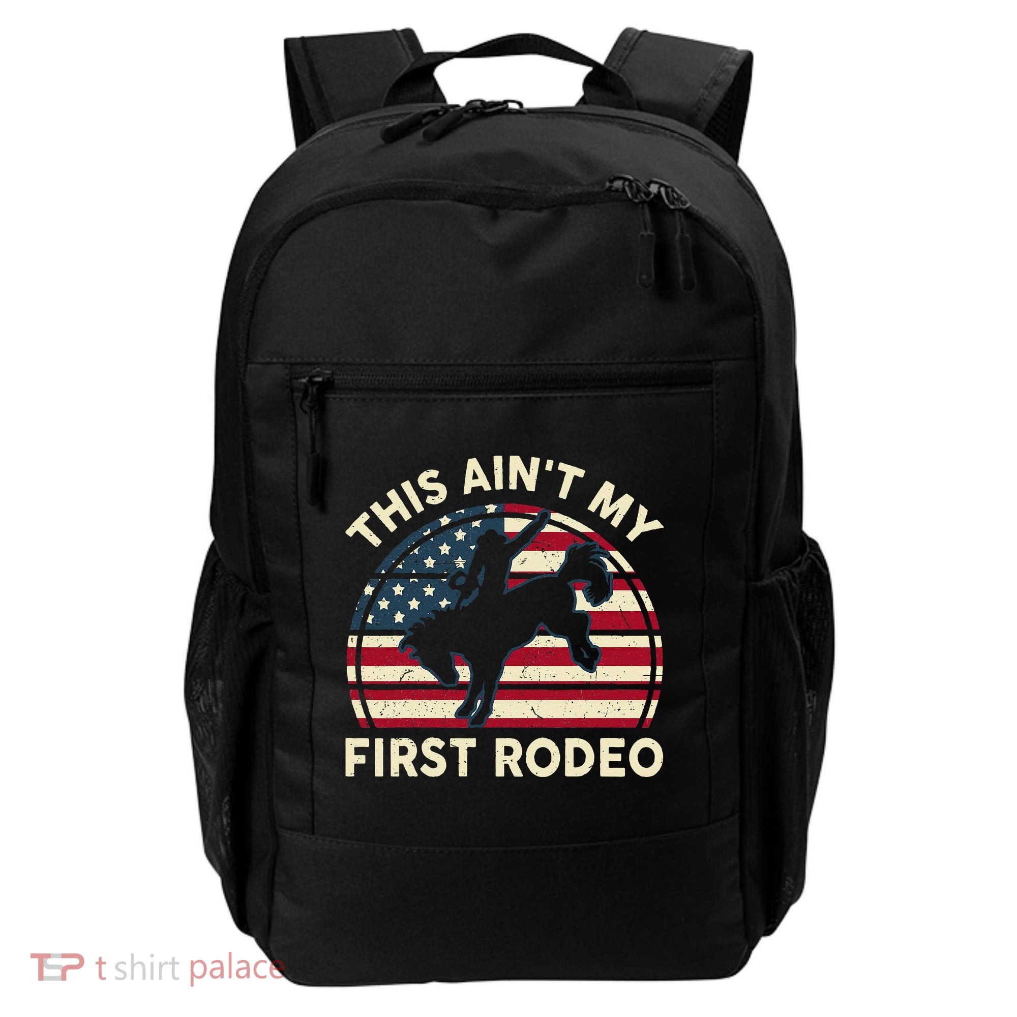 Cowboy This Aint My First Rodeo Wo Horse Riding Backpack