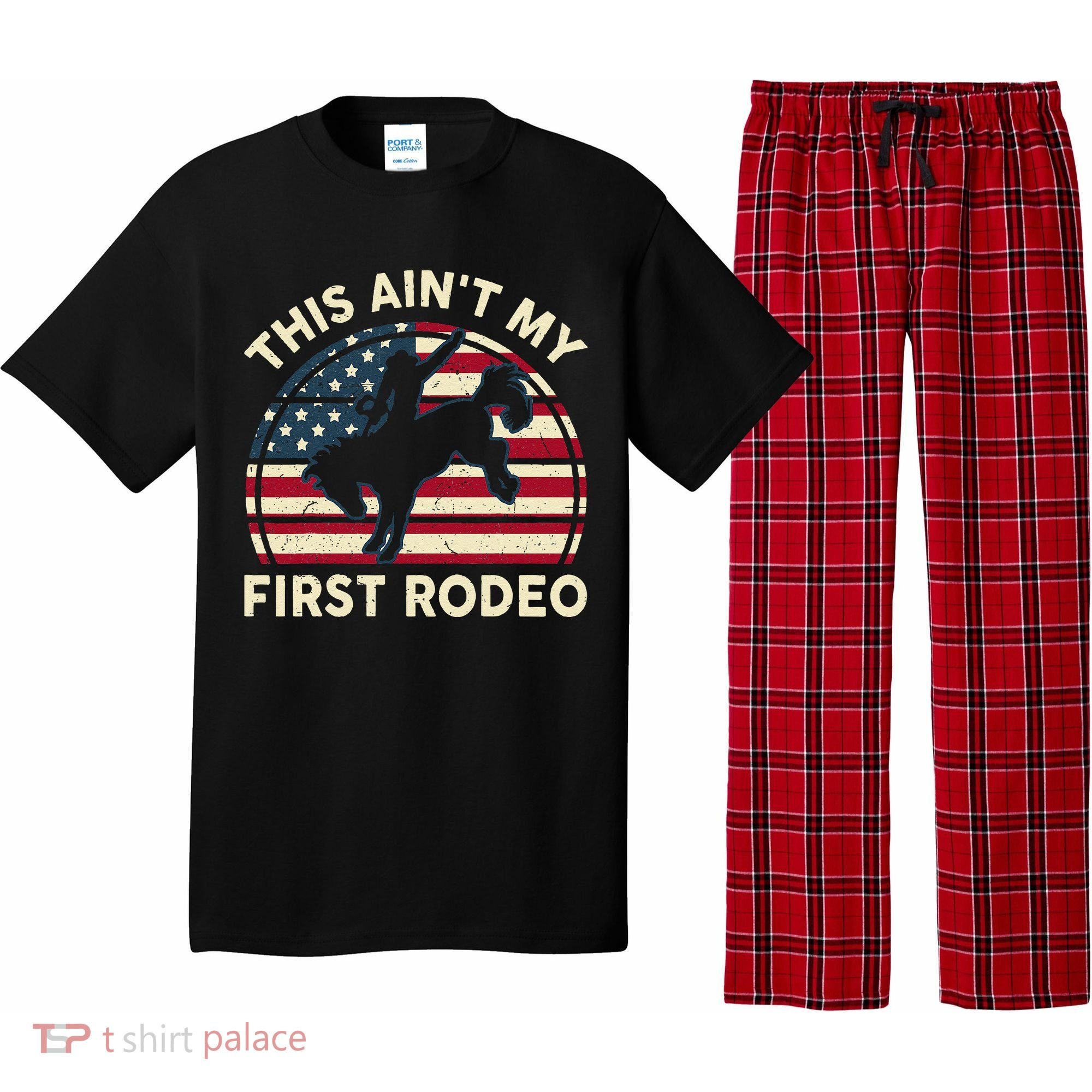 Cowboy This Aint My First Rodeo Wo Horse Riding Pajama Set