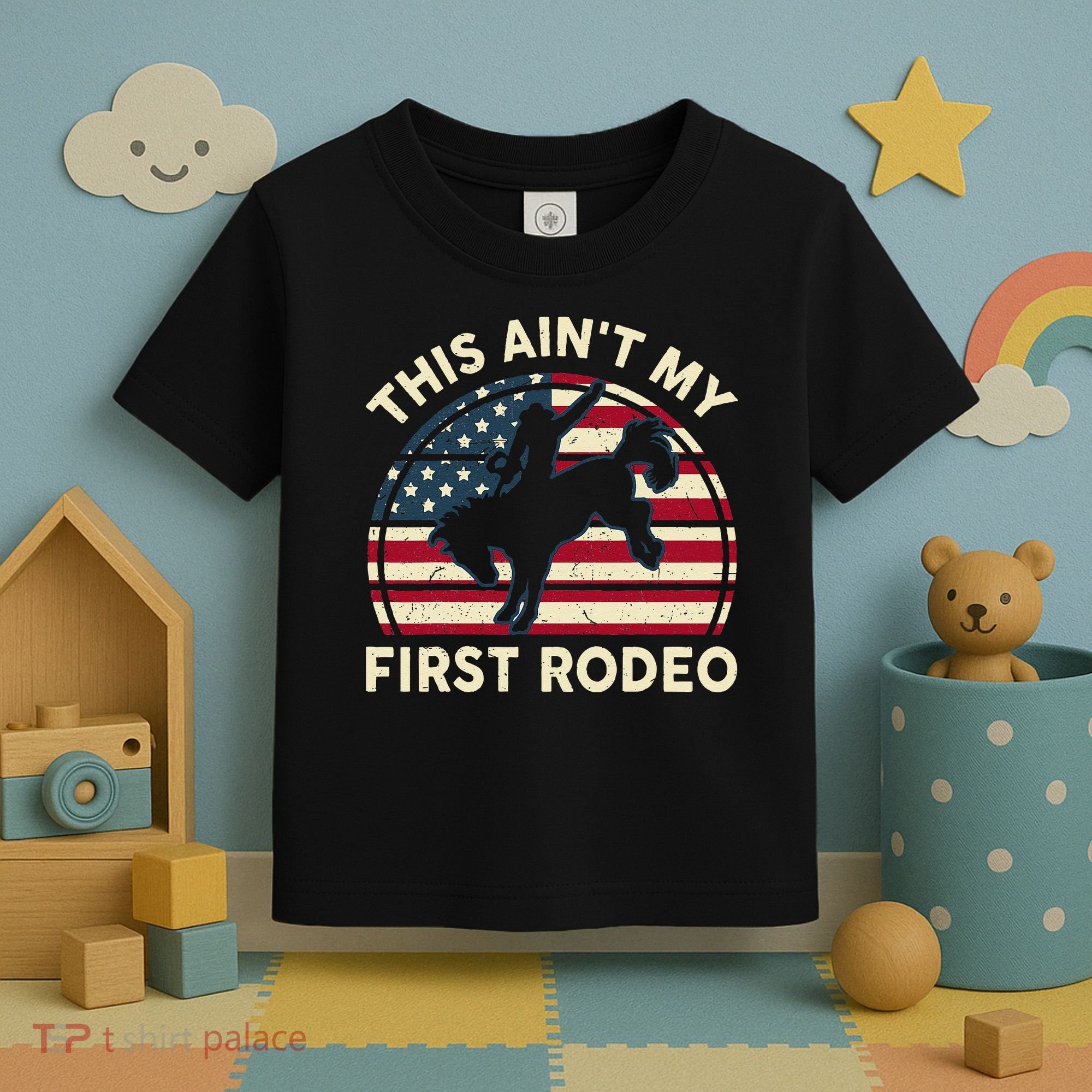 Cowboy This Aint My First Rodeo Wo Horse Riding Toddler T-Shirt
