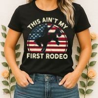 Cowboy This Aint My First Rodeo Wo Horse Riding Women's T-Shirt thumb 2