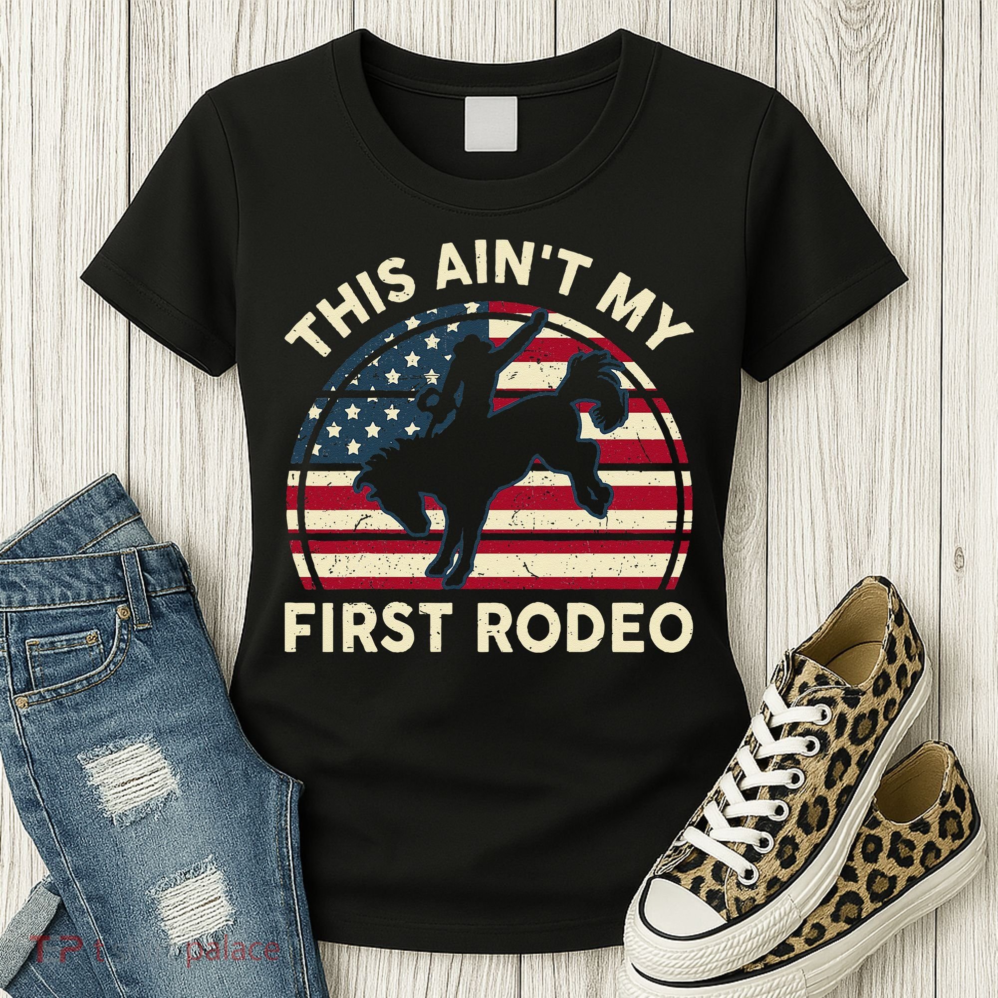 Cowboy This Aint My First Rodeo Wo Horse Riding Women's T-Shirt
