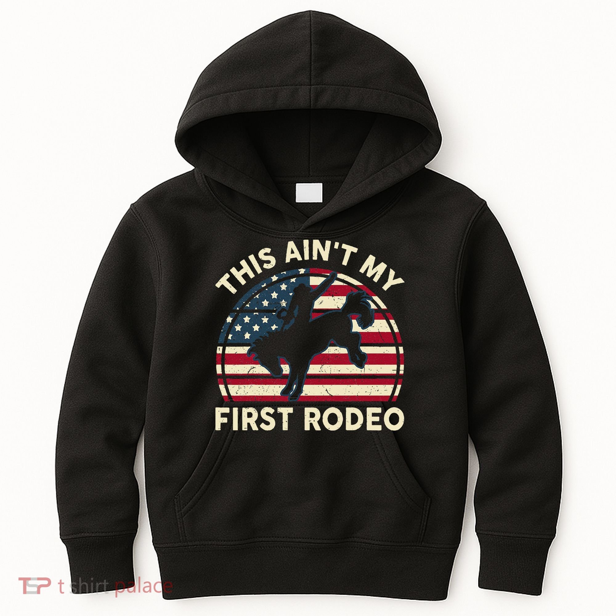 Cowboy This Aint My First Rodeo Wo Horse Riding Kids Hoodie