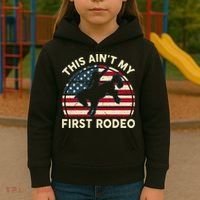 Cowboy This Aint My First Rodeo Wo Horse Riding Kids Hoodie thumb 3