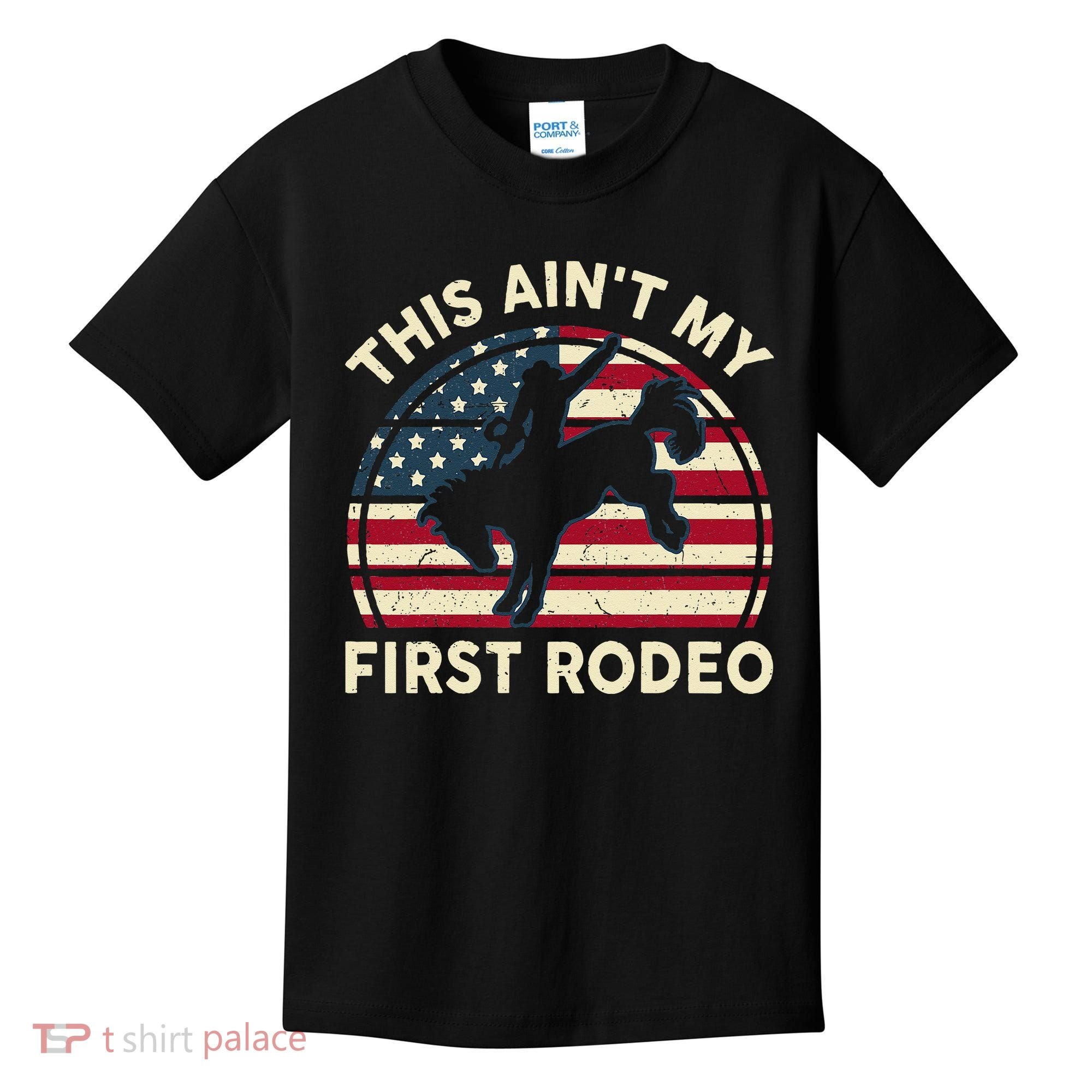 Cowboy This Aint My First Rodeo Wo Horse Riding Kids T-Shirt