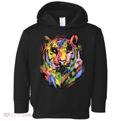 Colorful Tiger Animal Art Toddler Hoodie