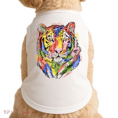 Colorful Tiger Animal Art Doggie Tank