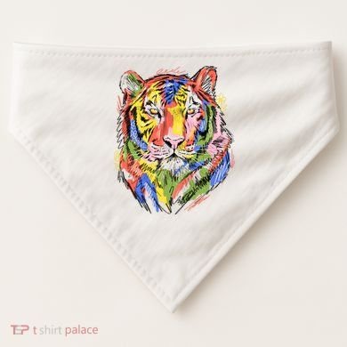 Colorful Tiger Animal Art USA-Made Doggie Bandana