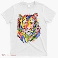 Colorful Tiger Animal Art T-Shirt thumb 0