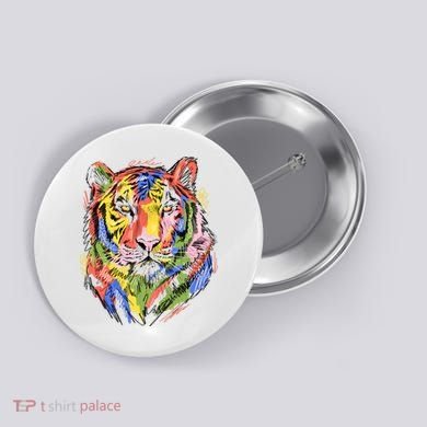 Colorful Tiger Animal Art Button