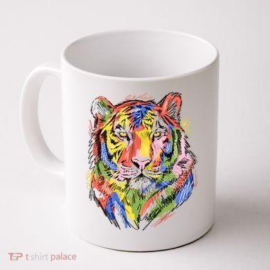 Colorful Tiger Animal Art Coffee Mug