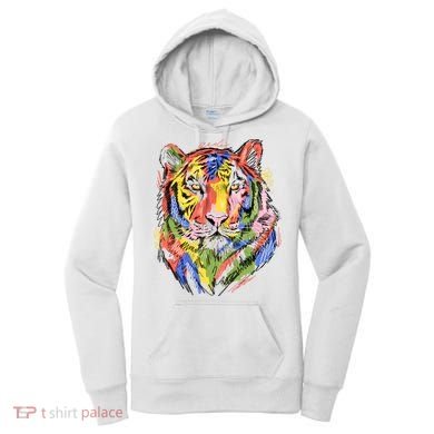 Colorful Tiger Animal Art Women's Hoodie