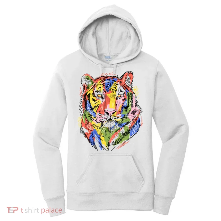 Colorful Tiger Animal Art Women's Hoodie