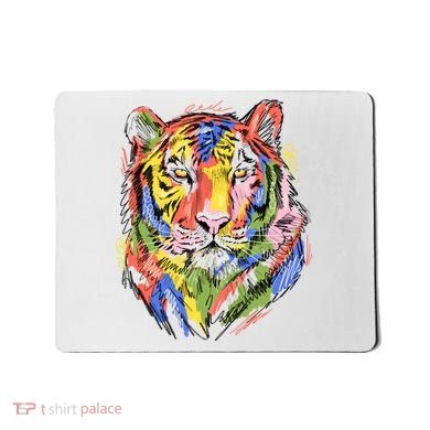 Colorful Tiger Animal Art Mousepad