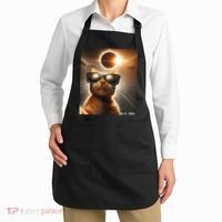 Cat Taking A Selfie With Solar 2024 Eclipse Wearing Glasses Apron thumb 2
