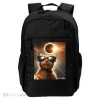 Cat Taking A Selfie With Solar 2024 Eclipse Wearing Glasses Backpack thumb 0