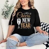 Cheers To A New Year Comfort Colors T-Shirt thumb 2