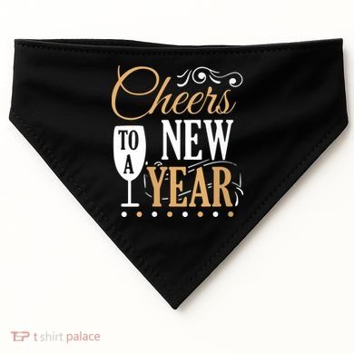 Cheers To A New Year USA-Made Doggie Bandana
