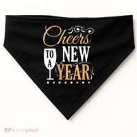 Cheers To A New Year USA-Made Doggie Bandana thumb 0