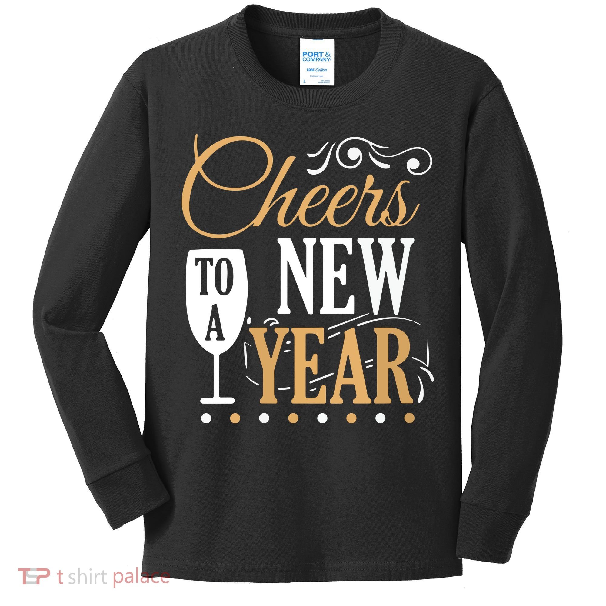 Cheers To A New Year Kids Long Sleeve Shirt