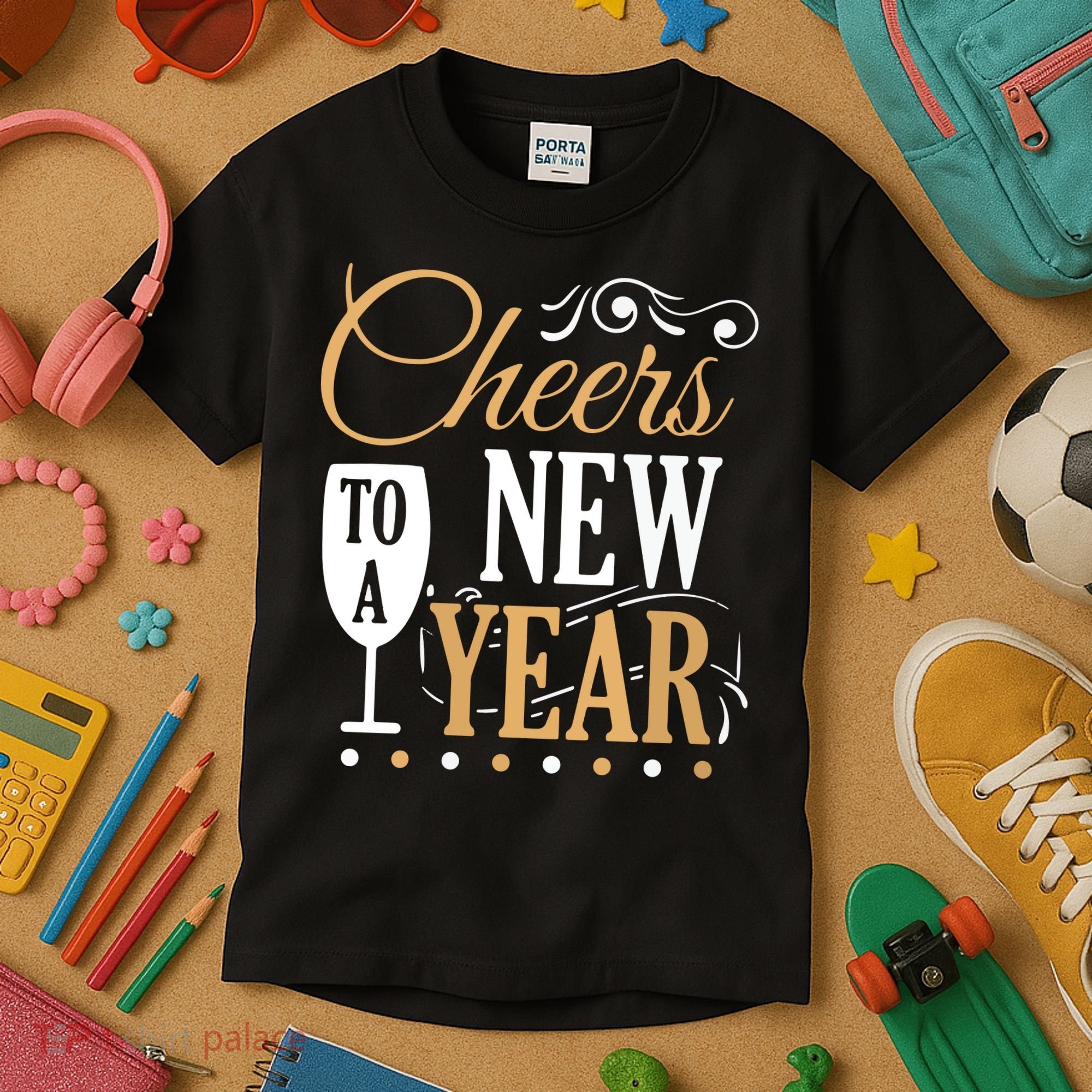 Cheers To A New Year Kids T-Shirt