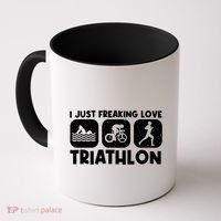 Cool Triathlon Art Triathlete Sport Triathlon Cute Gift Coffee Mug thumb 0