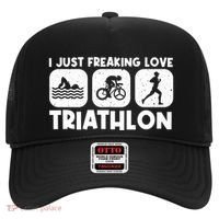 Cool Triathlon Art Triathlete Sport Triathlon Cute Gift Hat thumb 0