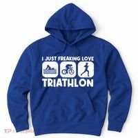 Cool Triathlon Art Triathlete Sport Triathlon Cute Gift Hoodie thumb 0